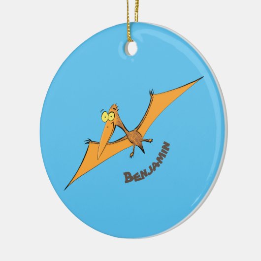 Niedlicher Pterodactylus-Cartoon Keramik Ornament (Links)