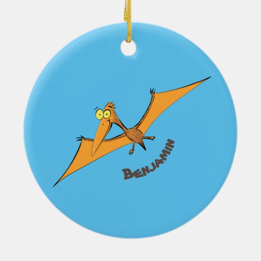Niedlicher Pterodactylus-Cartoon Keramik Ornament (Hinten)