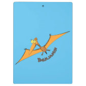 Niedlicher Pterodactylus-Cartoon Klemmbrett (Rückseite)