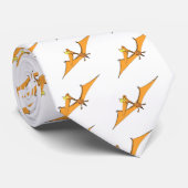 Niedlicher Pterodactylus-Cartoon Krawatte (Gerollt)