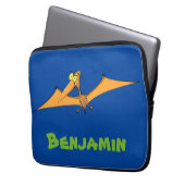 Niedlicher Pterodactylus-Cartoon Laptopschutzhülle (Vorderseite Links)