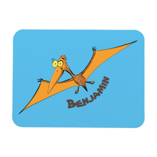 Niedlicher Pterodactylus-Cartoon Magnet (Horizontal)