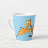 Niedlicher Pterodactylus-Cartoon Milchtasse (Linke Ecke)