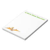 Niedlicher Pterodactylus-Cartoon Notizblock (Rotiert)