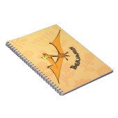 Niedlicher Pterodactylus-Cartoon Notizblock (Rechte Seite)