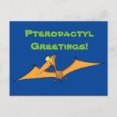 Niedlicher Pterodactylus-Cartoon Postkarte (Vorderseite)