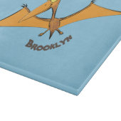Niedlicher Pterodactylus-Cartoon Schneidebrett (Ecke)