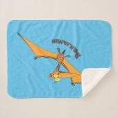 Niedlicher Pterodactylus-Cartoon Sherpadecke (Vorderseite (Horizontal))