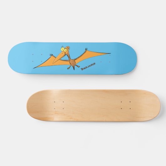 Niedlicher Pterodactylus-Cartoon Skateboard (Horizontal)