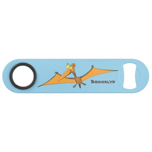 Niedlicher Pterodactylus-Cartoon Speed Flaschenöffner (Vorderseite (Horizontal))