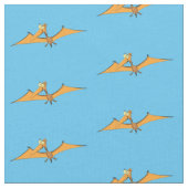 Niedlicher Pterodactylus-Cartoon Stoff (Nahaufnahme)