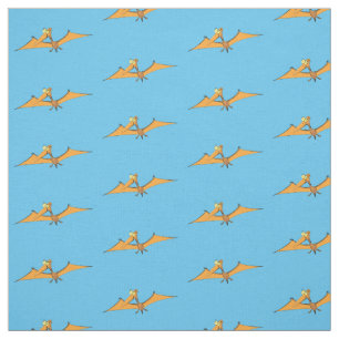 Niedlicher Pterodactylus-Cartoon Stoff