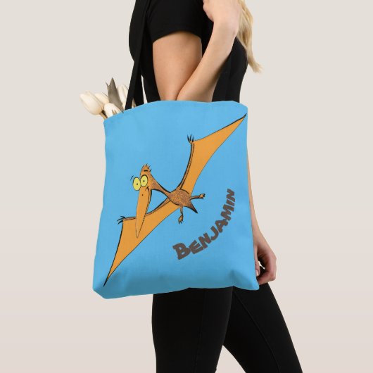 Niedlicher Pterodactylus-Cartoon Tasche (Von Nahem)