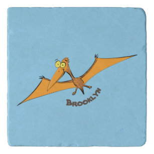 Niedlicher Pterodactylus-Cartoon Töpfeuntersetzer