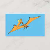 Niedlicher Pterodactylus-Cartoon Visitenkarte (Rückseite)