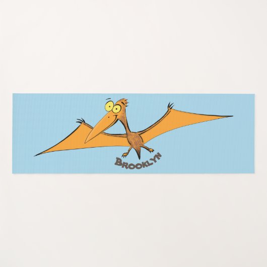 Niedlicher Pterodactylus-Cartoon Yogamatte (Vorderseite (Horizontal))