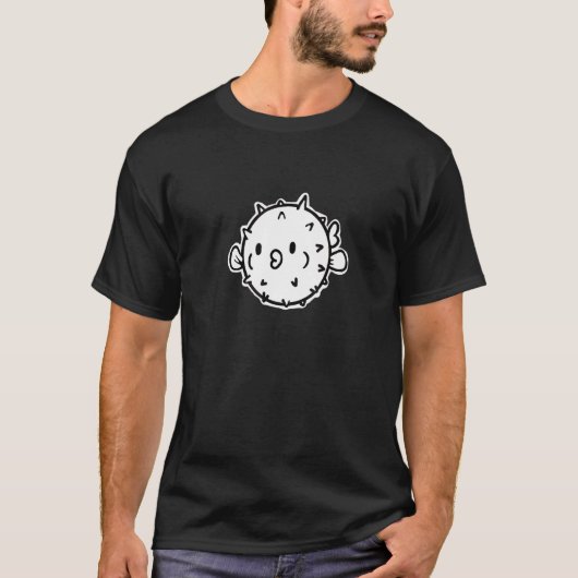 Niedlicher Pufffisch Puffer Fisch Grafik T-Shirt (Vorderseite)