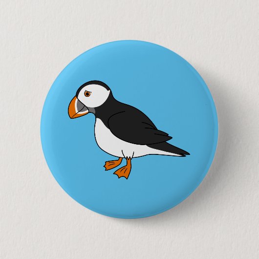 Niedlicher Puffin Button (Vorderseite)