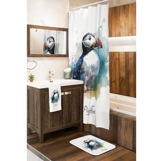 Niedlicher Puffsack in blau, individuell anpassbar Badhandtuch Set