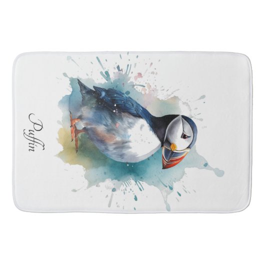 Niedlicher Puffsack in blauem Wasser Badematte (Vorderseite)