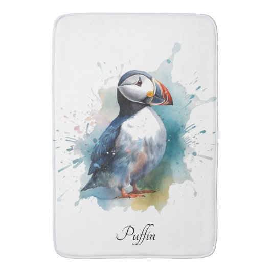 Niedlicher Puffsack in blauem Wasser Badematte (Vorderseite Vertikal)