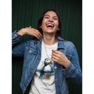 Niedlicher Puffsack in blauem Wasser T-Shirt