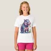 Niedlicher Puffvogel T-Shirt (Vorne ganz)