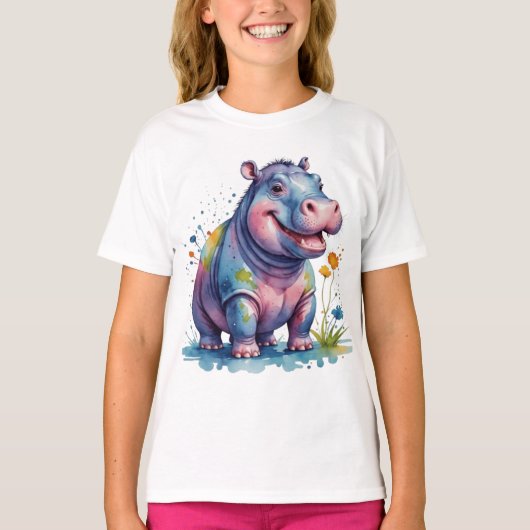 Niedlicher Puffvogel T-Shirt (Vorderseite)