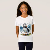 Niedlicher Puffvogel T-Shirt (Vorne ganz)