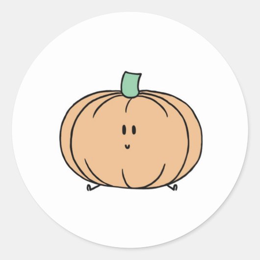 Niedlicher Pumpkettensticker Runder Aufkleber (Vorderseite)