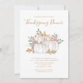 Niedlicher Pumpkin Erntedank Einladung (Vorderseite)