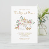 Niedlicher Pumpkin Erntedank Einladung (Stehend Vorderseite)