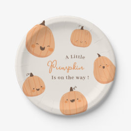 Niedlicher Pumpkin Fall Gender Neutral Baby Dusche Pappteller