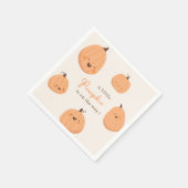 Niedlicher Pumpkin Fall Gender Neutral Baby Dusche Serviette (Ecke)