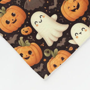 Niedlicher Pumpkin Ghost Add Name Halloween Baby Fleecedecke