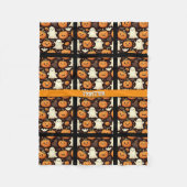 Niedlicher Pumpkin Ghost Add Name Halloween Baby Fleecedecke (Vorderseite)