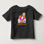Niedlicher Pumpkin Ghost Boo Happy Halloween Kleinkind T-shirt (Vorderseite)