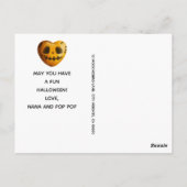 Niedlicher Pumpkin Gnome Happy Halloween Postkarte (Rückseite)