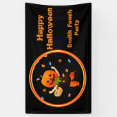 Niedlicher Pumpkin Head Trick oder Treater Hallowe Banner (Vertikal)