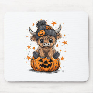 Niedlicher Pumpkin Highland Kuh Halloween Kuh Love Mousepad