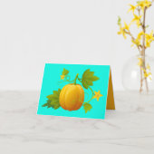 Niedlicher Pumpkin-Hinweis Karte (Gelbe Blume)