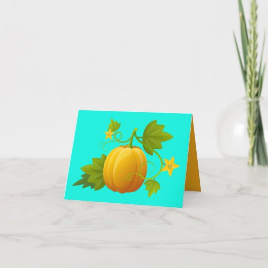 Niedlicher Pumpkin-Hinweis Karte (Vorderseite)