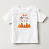 Niedlicher Pumpkin im Patch Kleinkind Ruffle T-Shi Kleinkind T-shirt (Vorderseite)