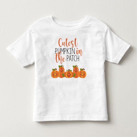 Niedlicher Pumpkin im Patch Kleinkind Ruffle T-Shi Kleinkind T-shirt (Vorderseite)