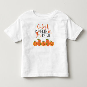 Niedlicher Pumpkin im Patch Kleinkind Ruffle T-Shi T-shirt