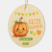 Niedlicher Pumpkin Maßgeschneiderter Ornament (Links)