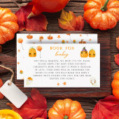 Niedlicher Pumpkin On Way Baby Shower Book for Bab Begleitkarte