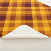 Niedlicher Pumpkin Orange Kariert Sherpa Blanket Sherpadecke (3/4)