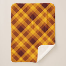 Niedlicher Pumpkin Orange Kariert Sherpa Blanket Sherpadecke