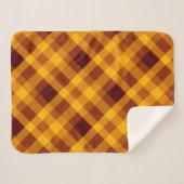 Niedlicher Pumpkin Orange Kariert Sherpa Blanket Sherpadecke (Vorderseite (Horizontal))